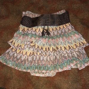 Layered mini skirt